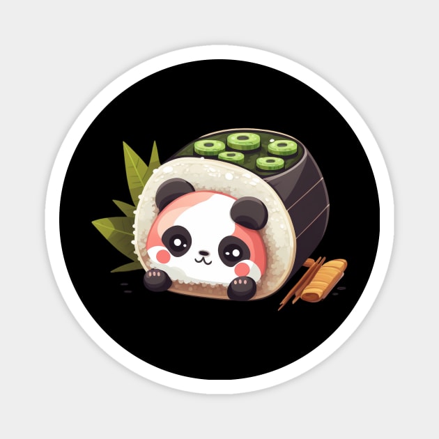 Panda Sushi Magnet by UnrealArtDude